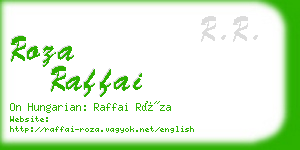 roza raffai business card